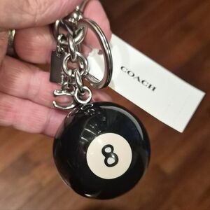 Coach Eight Ball Bag Charm CEA15